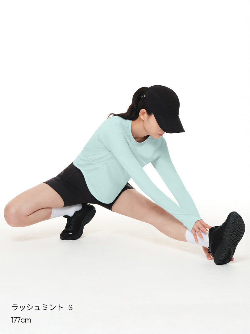 ライトブースト ポケット ランニング Tシャツ (長袖) - andar JAPAN