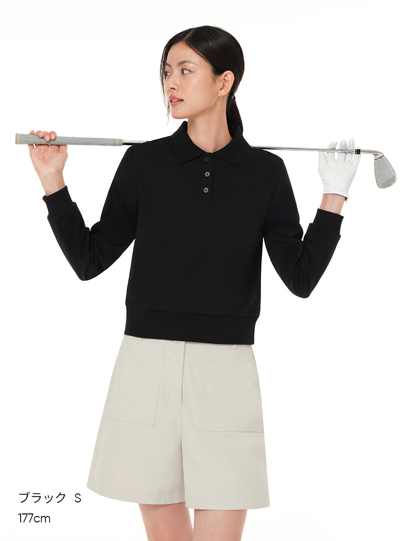 [SET] Mildmooth セットアップ  (ポロスウェット+ワイドパンツ)+シームレスショーツ贈呈 - andar JAPAN