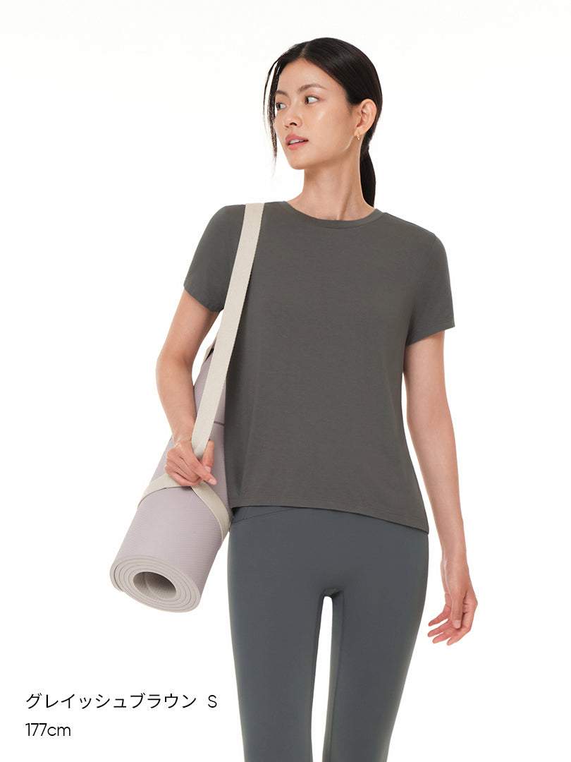 Modal サステナブル スリット カバーアップ (半袖) - andar JAPAN