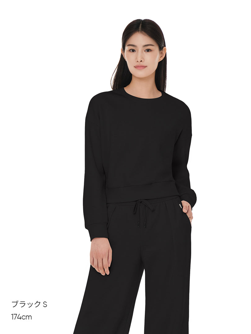 [SET] デイリー通勤セットアップ (Mildmooth スウェット+ Airywin ワイド レギンス)+シームレスショーツ贈呈 - andar JAPAN