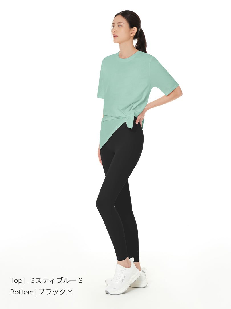 [SET] 初心者All-in-Oneセット(Airywin レギンス＋クロップドトップ＋Tシャツ＋シームレスショーツ)＋5本指ソックス贈呈