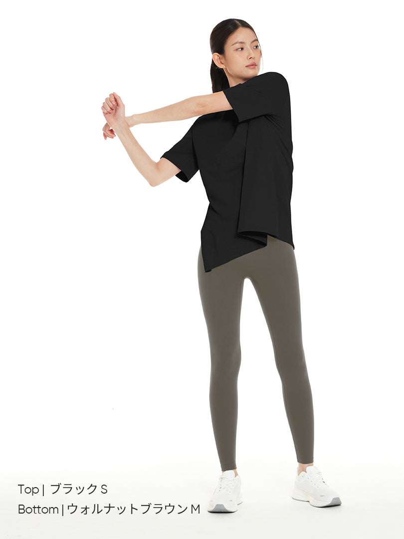 [SET] 初心者All-in-Oneセット(Airywin レギンス＋クロップドトップ＋Tシャツ＋シームレスショーツ)＋5本指ソックス贈呈