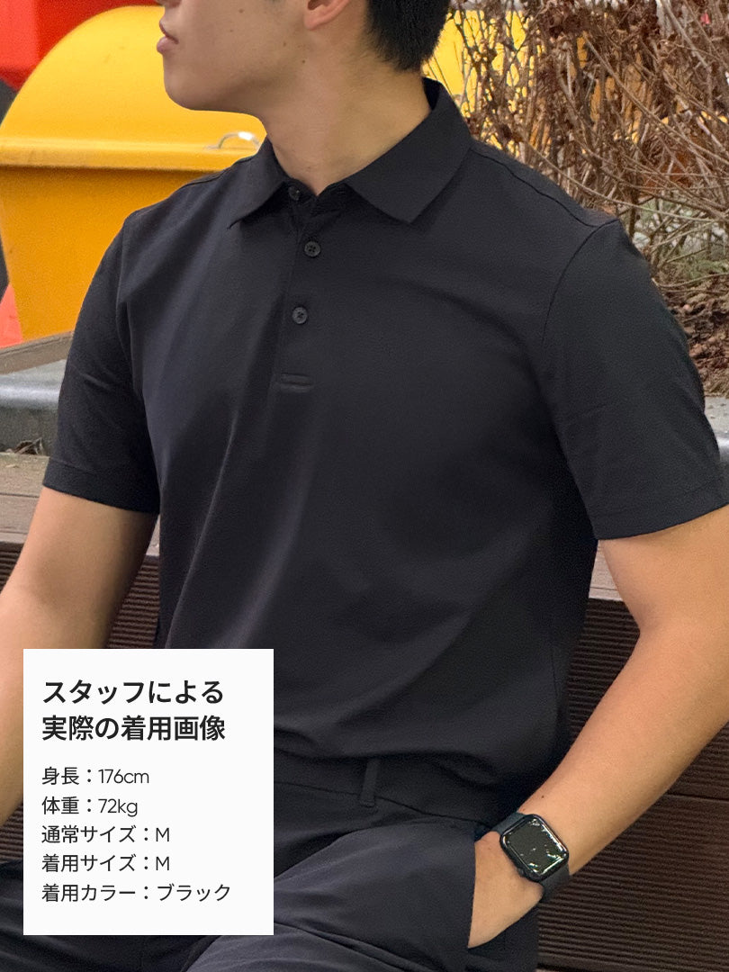 [3SET] NEW Airy Fit メンズ ポロシャツ (半袖)＋シームレスボクサーパンツ贈呈