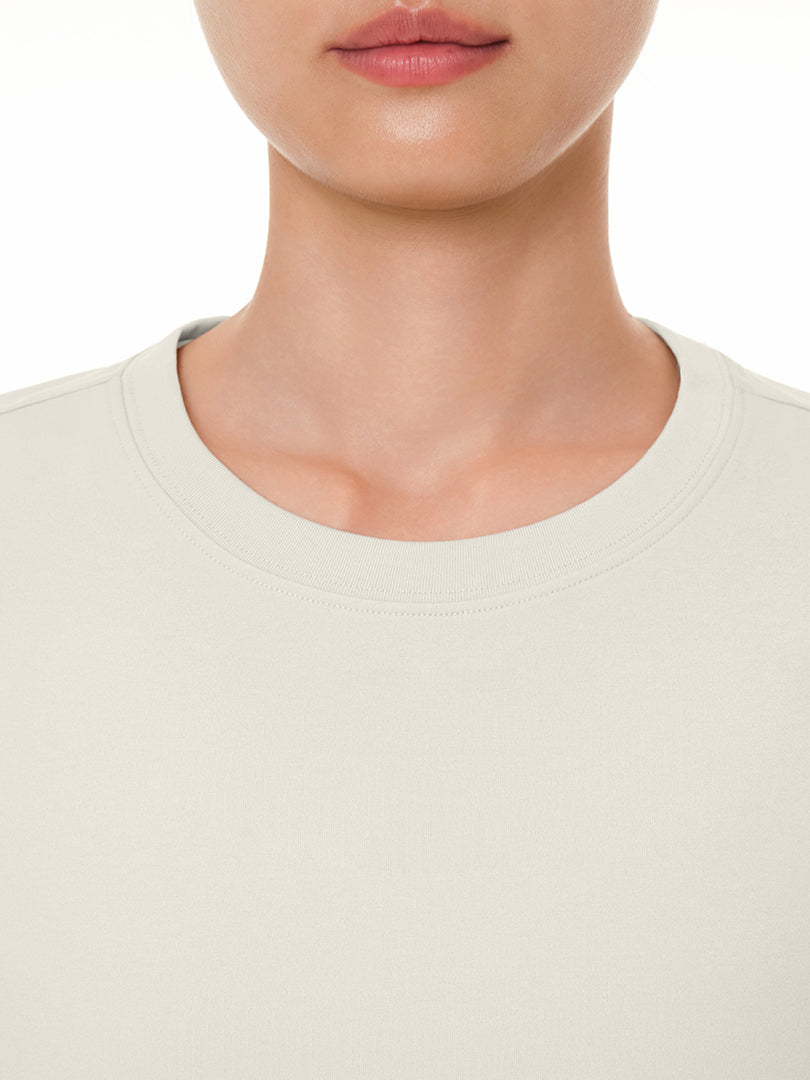 Airy Fit ピーチ 裏起毛 スリムフィット Tシャツ (長袖)