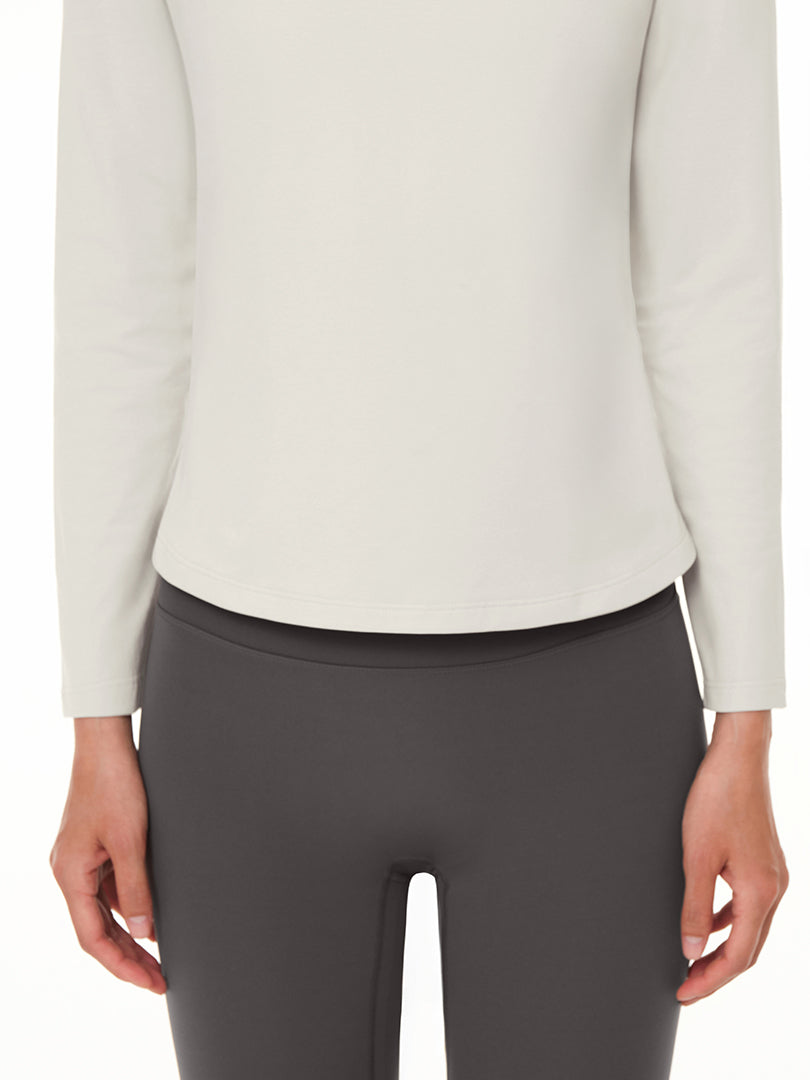 [SET] Airdenim 微起毛 ブーツカット セットアップ (Airy Fit ピーチ起毛スリムT(長袖)+ブーツカットジーンズ) - andar JAPAN