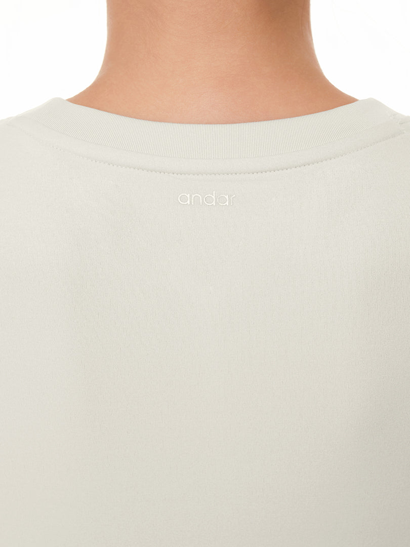 [SET] Airdenim 微起毛 ワイド セットアップ (Airy Fit ピーチ起毛スリムT(長袖)+ワイドパンツ) - andar JAPAN