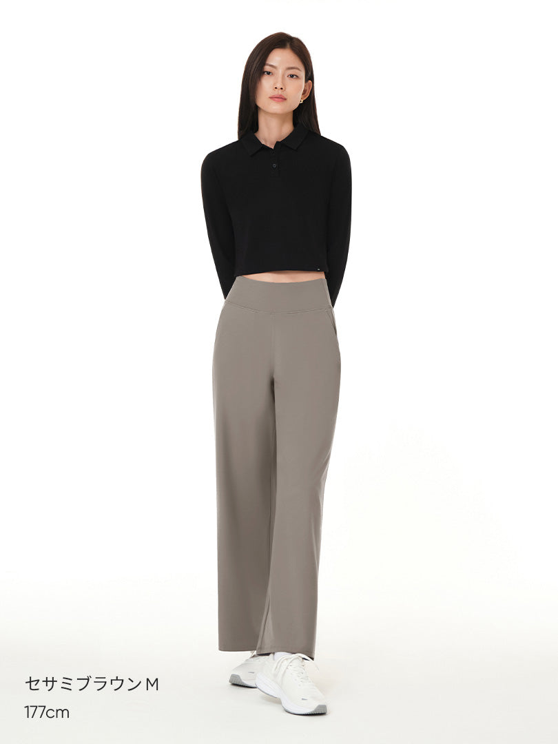 [SET] 着回し抜群コーデ (ワイドレギンス+スリムTシャツ+オールデイフィット ブラ) - andar JAPAN