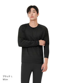 Wave Breath メンズ ランニングTシャツ (長袖)