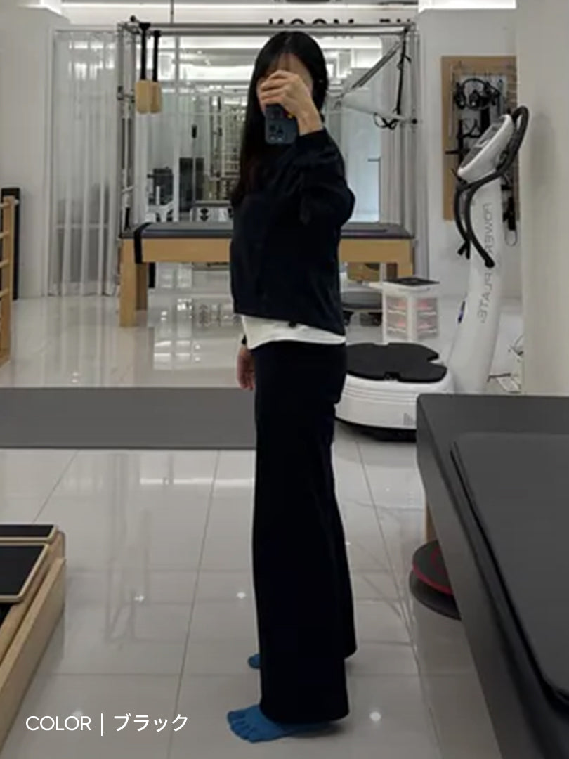 [1+1] Airywin セミ裏起毛ワイドレギンス - andar JAPAN