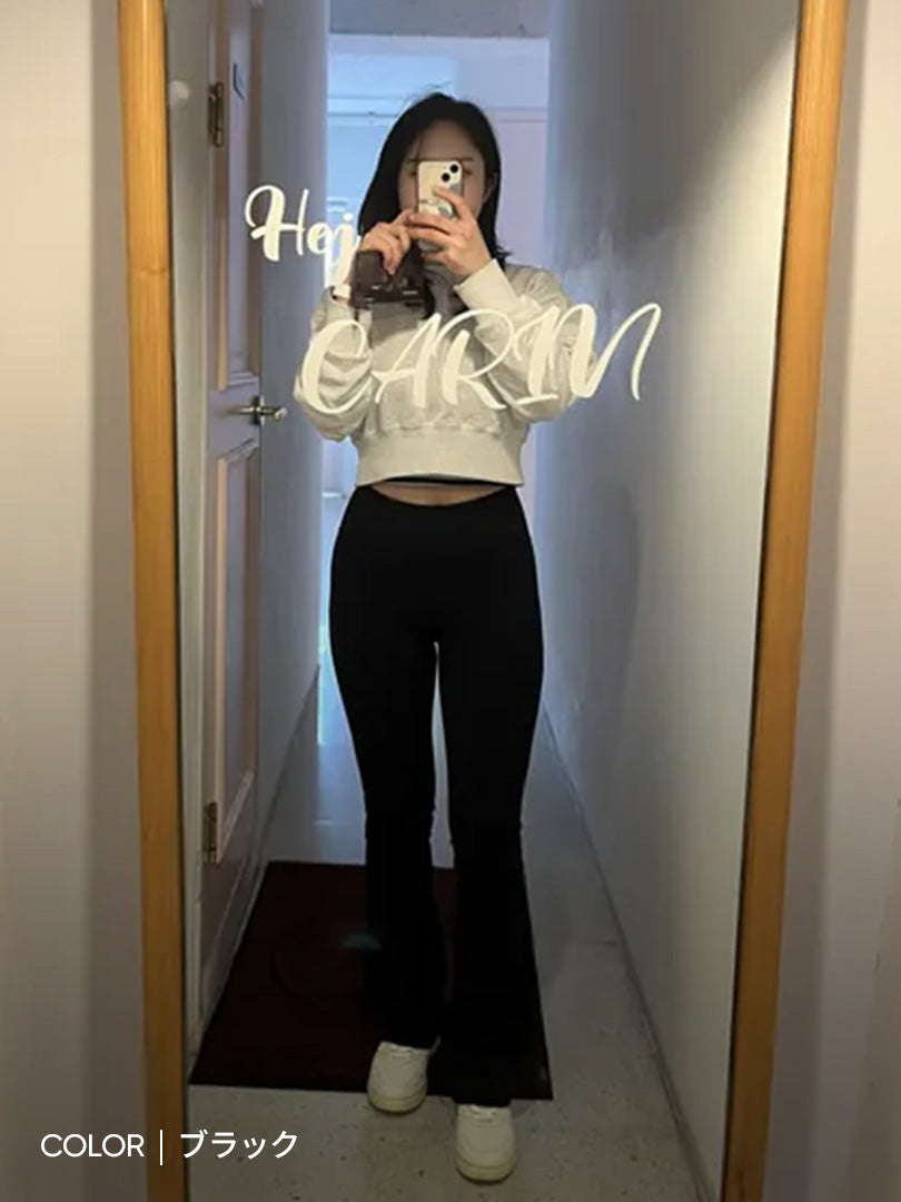 [SET] シーンレスセットアップ  (Airywin 裏起毛シャロンフレアレギンス+NEW Airy Fit スタンダードフィット Tシャツ (長袖))