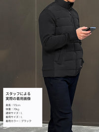 メンズ ニットハイブリッド ダックダウンジャケット＋クラシックソックス贈呈 - andar JAPAN