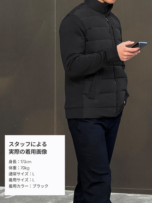 メンズ ニットハイブリッド ダックダウンジャケット - andar JAPAN