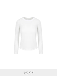 Airy Fit ピーチ 裏起毛 スリムフィット Tシャツ (長袖)