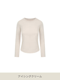 Airy Fit ピーチ 裏起毛 スリムフィット Tシャツ (長袖)