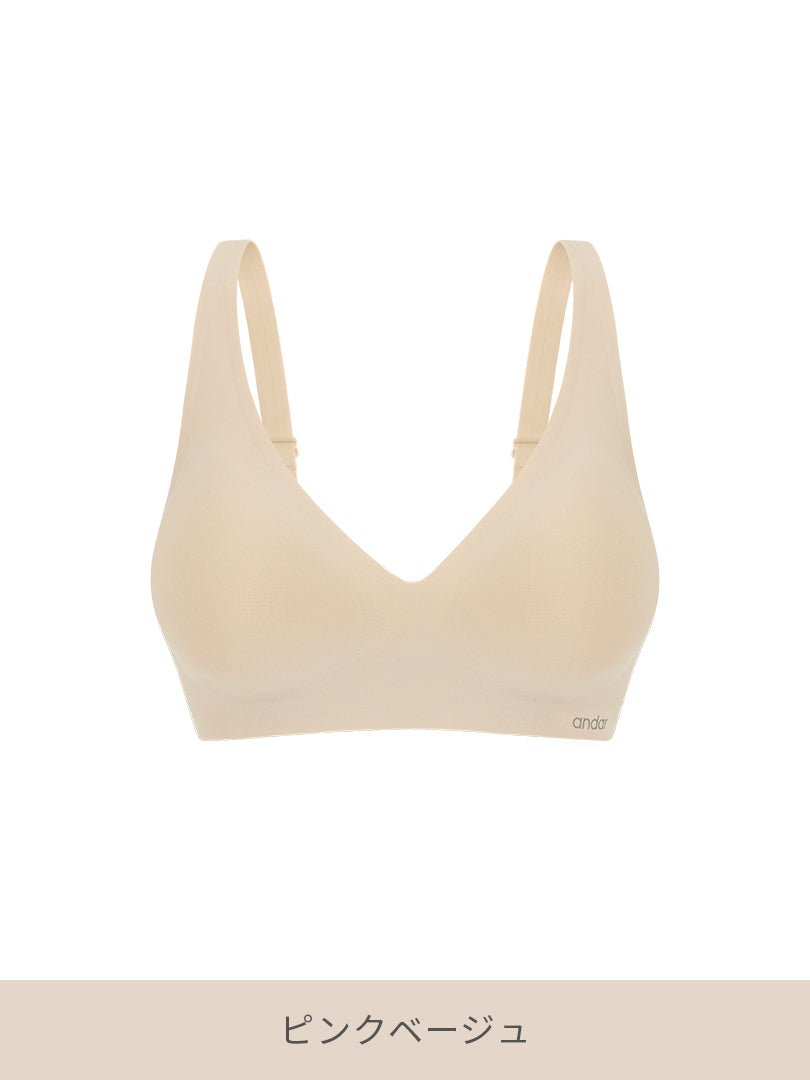 [2SET] andar オールデイフィット ブラ(パッド一体型 / 2タイプ選択可) + 冬の運動用クーリングショーツ贈呈