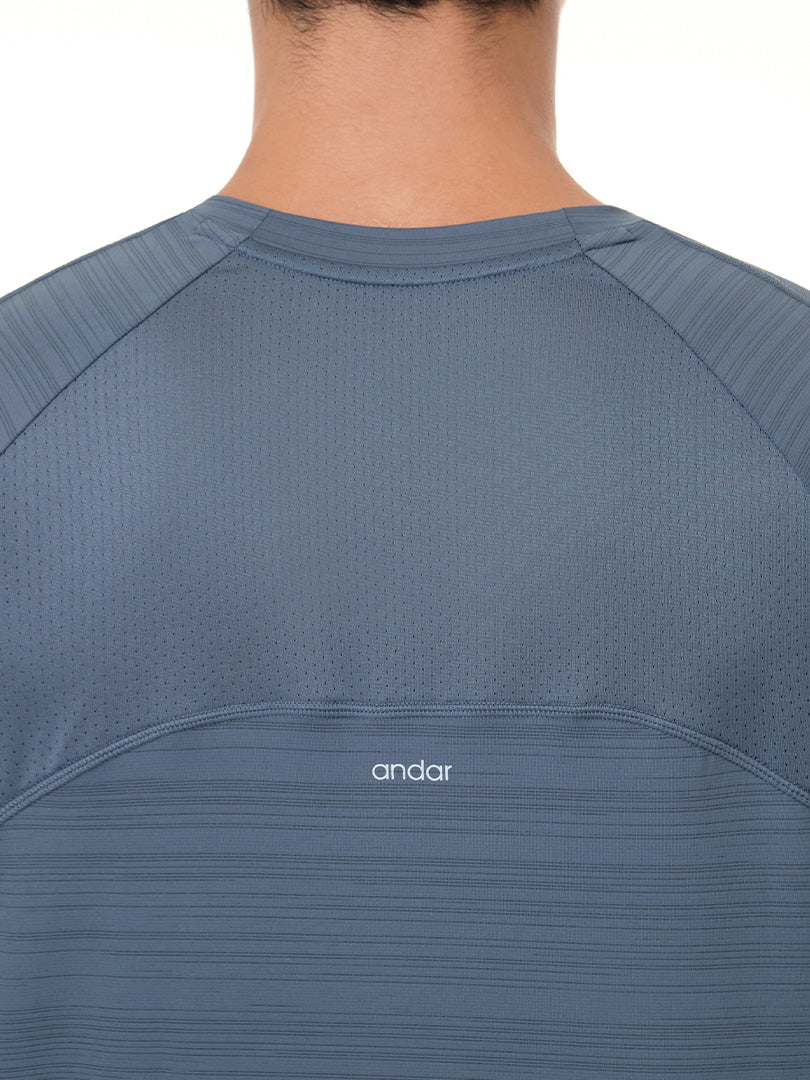 Wave Breath メンズ ランニングTシャツ (長袖)