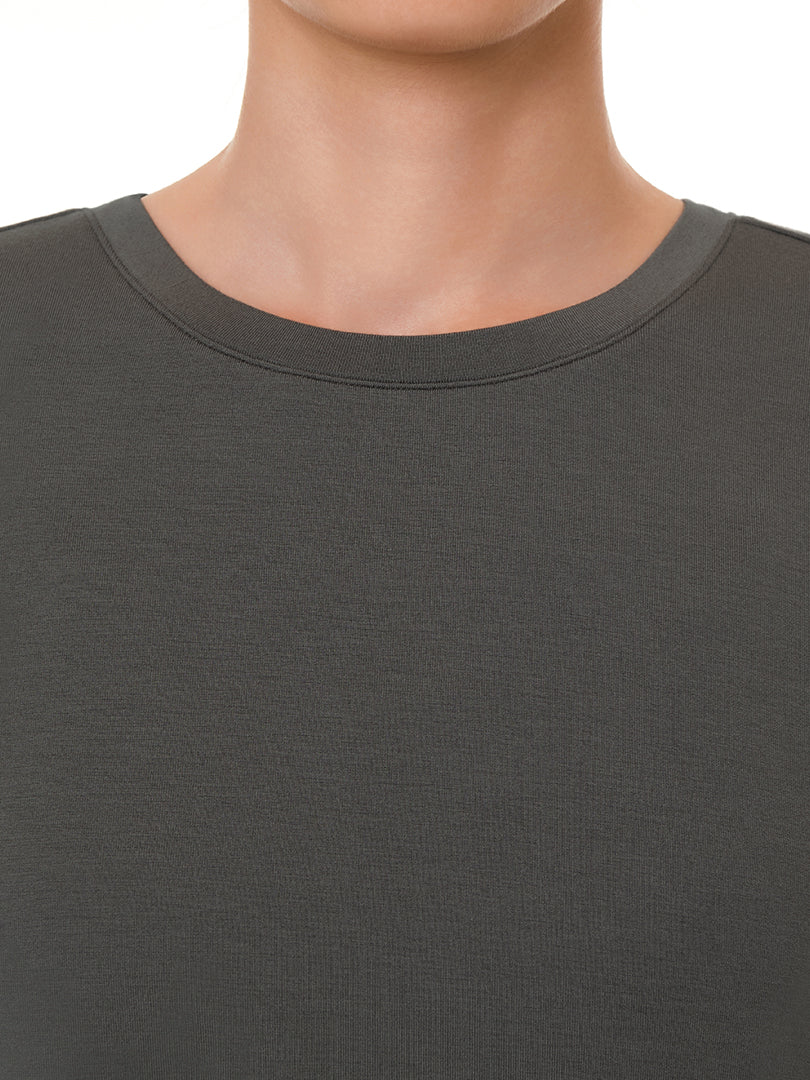 Modal サステナブル スリット カバーアップ (半袖) - andar JAPAN