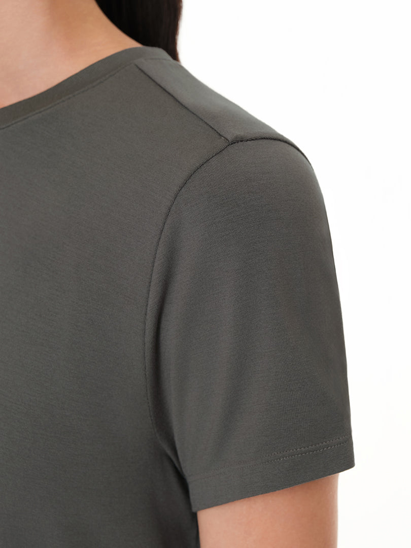 Modal サステナブル スリット カバーアップ (半袖) - andar JAPAN