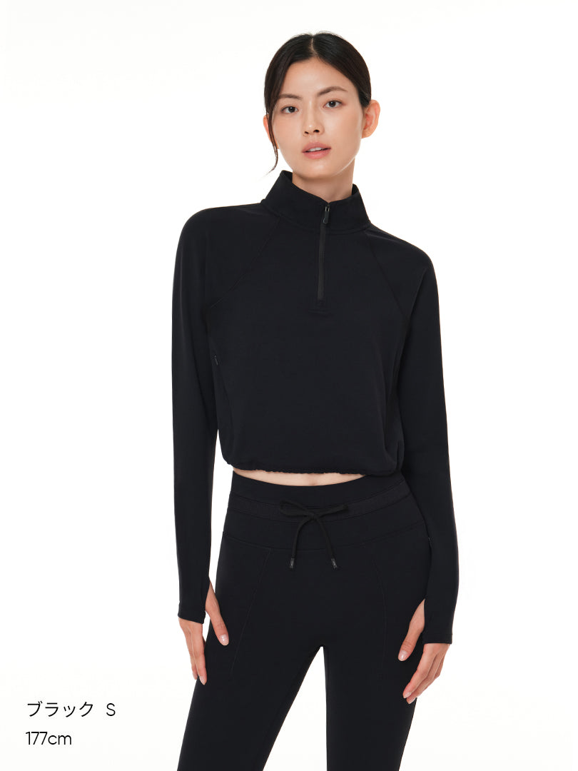 Relair 裏起毛 クロップドハーフジップ - andar JAPAN