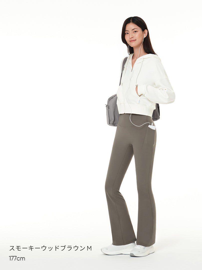 Airywin 裏起毛 ポケット シャロンフレアレギンス - andar JAPAN