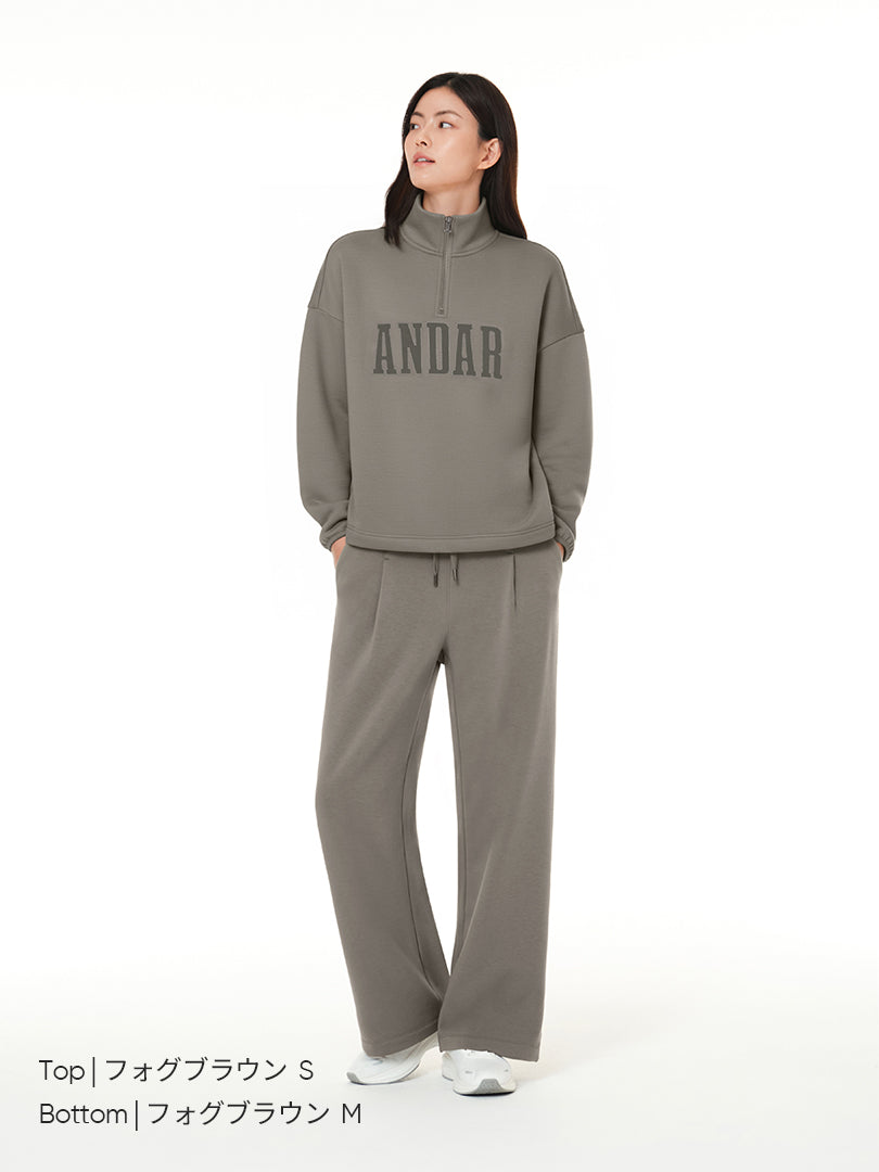 Mildmooth フリース ワイドパンツ - andar JAPAN