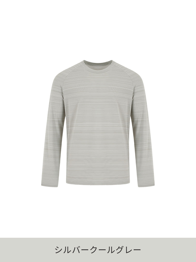 Wave Breath メンズ ランニングTシャツ (長袖)