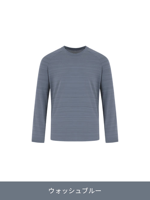 Wave Breath メンズ ランニングTシャツ (長袖) - andar JAPAN