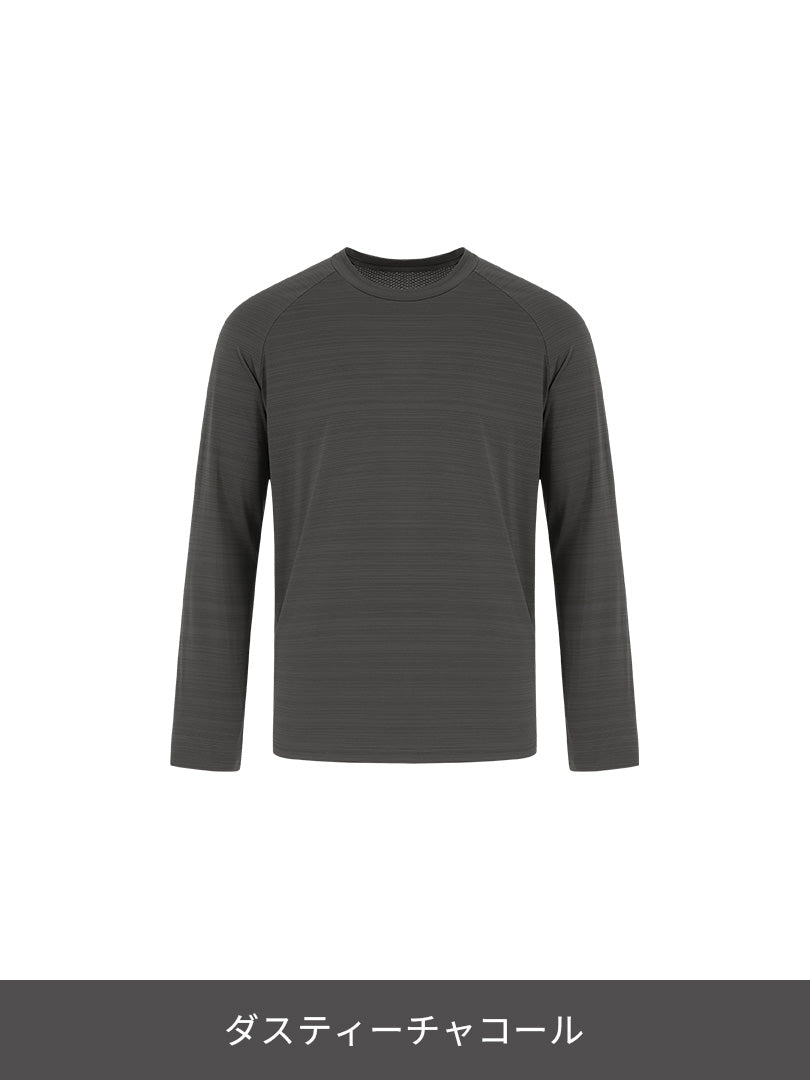 Wave Breath メンズ ランニングTシャツ (長袖)