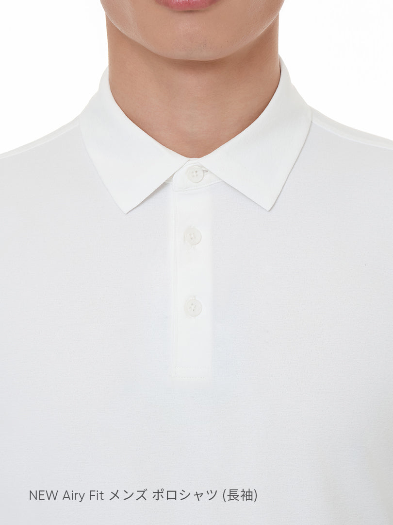 [2SET] メンズ 秋冬 ポロシャツセット (Airy Fit ポロシャツ 通常ver＋ライト起毛ver)＋クラシックソックス贈呈