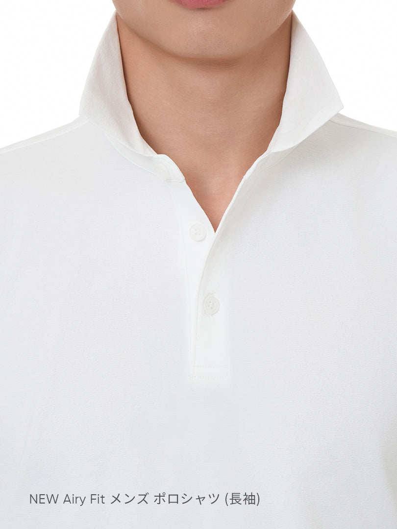 [2SET] メンズ 秋冬 ポロシャツセット (Airy Fit ポロシャツ 通常ver＋ライト起毛ver)＋クラシックソックス贈呈