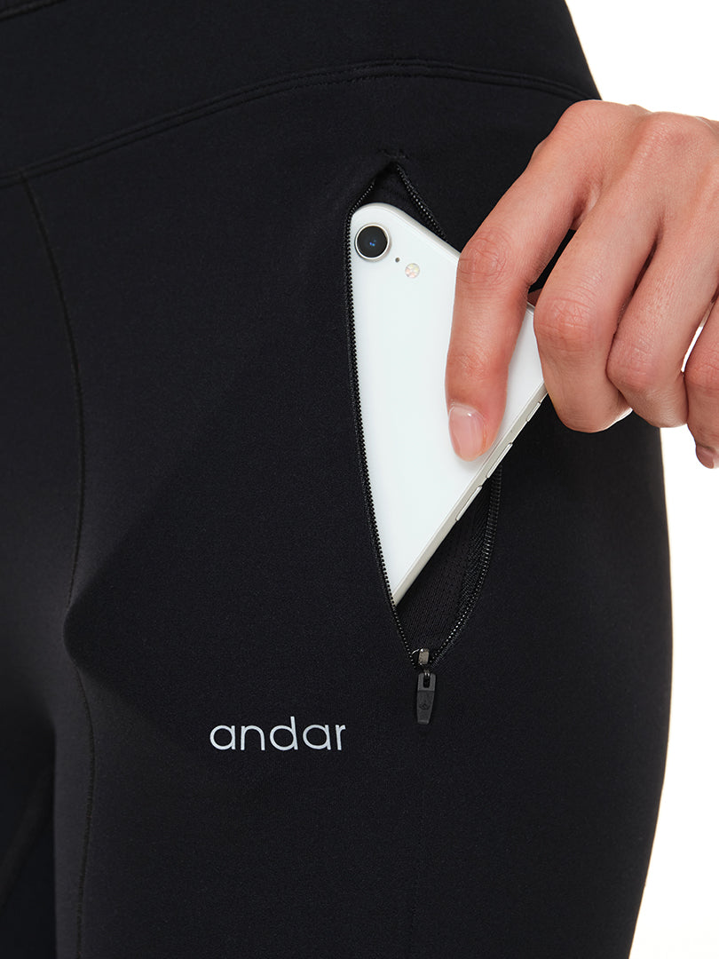 [SET] Relair 裏起毛 セットアップ(ハーフジップ＋ストリングポケットレギンス) + シームレスショーツ贈呈 - andar JAPAN