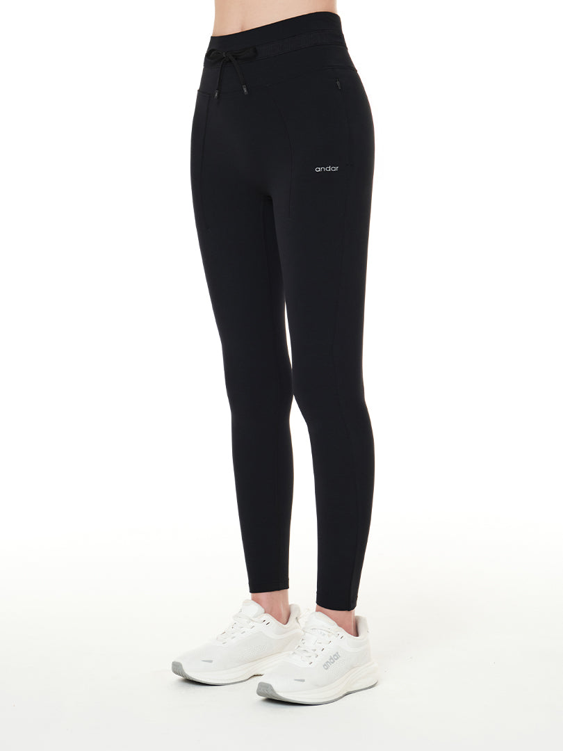 [SET] Relair 裏起毛 セットアップ(ハーフジップ＋ストリングポケットレギンス) + シームレスショーツ贈呈 - andar JAPAN