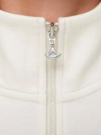 Mildmooth シグネチャーロゴ入りフリースカラージップアップ - andar JAPAN