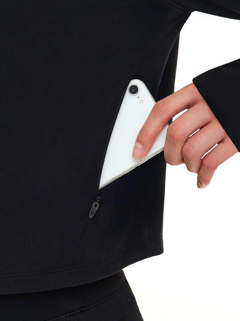 Relair 裏起毛 クロップドハーフジップ - andar JAPAN