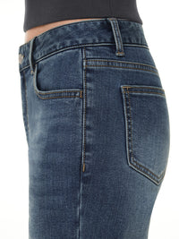 [SET] Airdenim 微起毛 ブーツカット セットアップ (Airy Fit ピーチ起毛スリムT(長袖)+ブーツカットジーンズ) - andar JAPAN