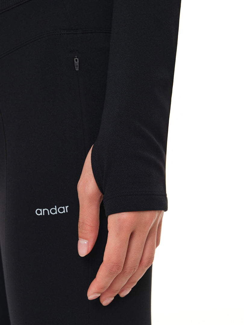 Relair 裏起毛 クロップドハーフジップ - andar JAPAN