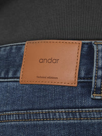 [SET] Airdenim 微起毛 ブーツカット セットアップ (Airy Fit ピーチ起毛スリムT(長袖)+ブーツカットジーンズ) - andar JAPAN