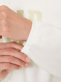 Mildmooth シグネチャーロゴ入りフリースカラージップアップ - andar JAPAN