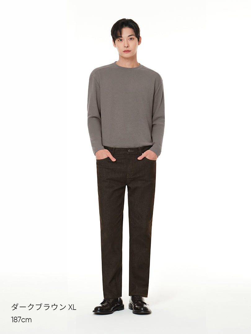 [SET] メンズ カジュアルセットアップ (Airdenim スリムテーパードパンツ+Airyfit カラートップ)