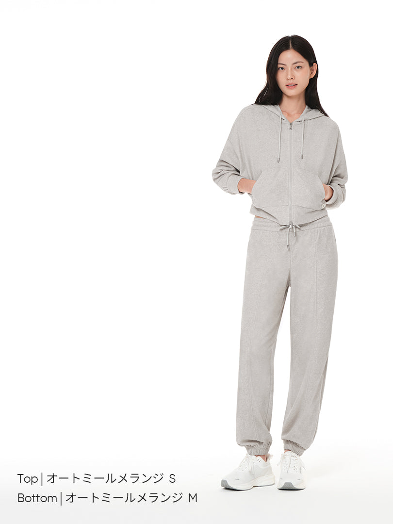 Dream Comfort セットアップ（クロップフーディジップアップ + ジョガーパンツ) - andar JAPAN