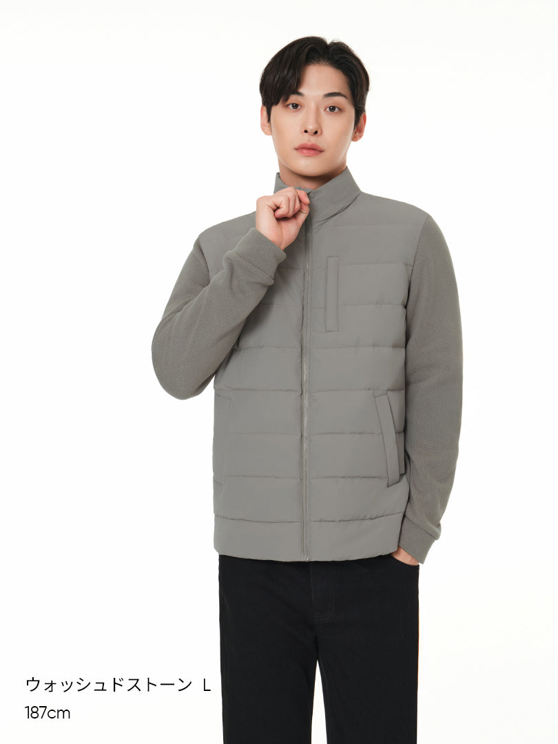 メンズ ニットハイブリッド ダックダウンジャケット＋クラシックソックス贈呈 - andar JAPAN
