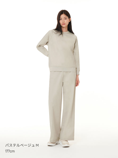 Airy Fit 裏起毛 ワイドパンツ - andar JAPAN