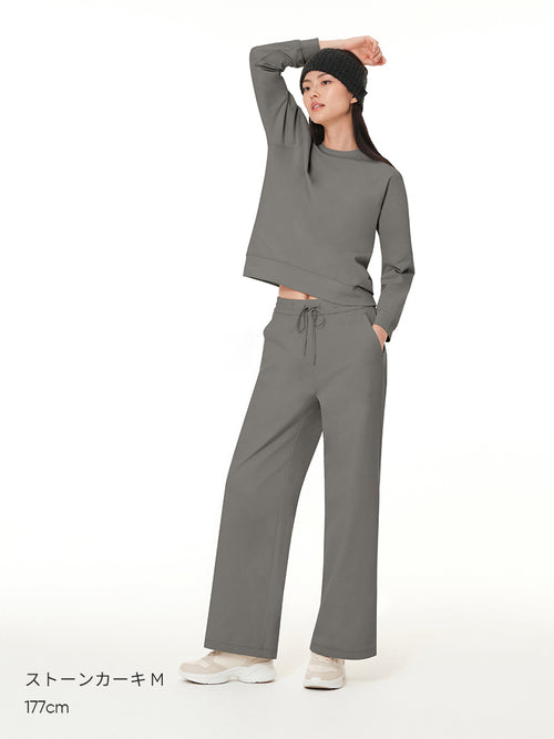 Airy Fit 裏起毛 ワイドパンツ - andar JAPAN
