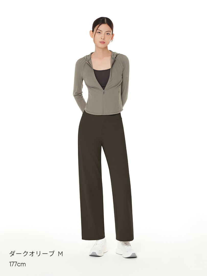 [SET] Daily to office セット (Airywin セミ裏起毛ワイドレギンス+スタンダードフィット Tシャツ) - andar JAPAN