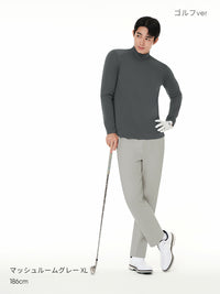 Airsolid メンズ ライト裏起毛 スラックス (バンドver / ゴルフver)