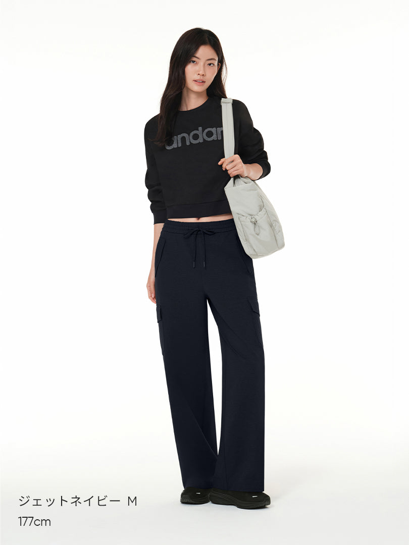 Airy Fit 裏起毛 セミワイド カーゴパンツ - andar JAPAN