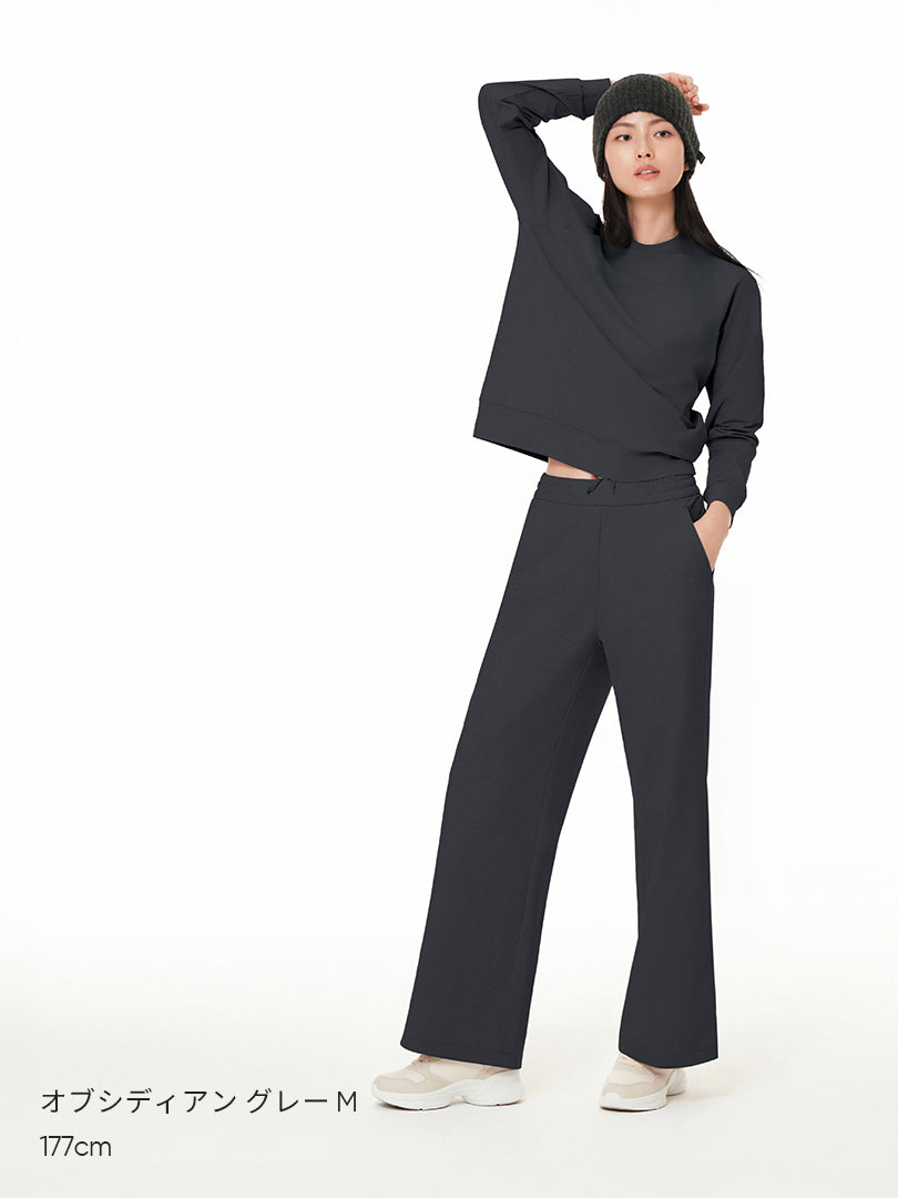 Airy Fit 裏起毛 ワイドパンツ - andar JAPAN