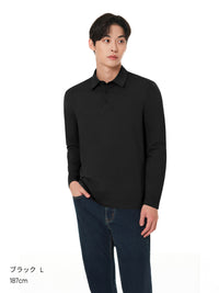 NEW Airy Fit メンズ ライト裏起毛 スマートカラートップ (長袖)