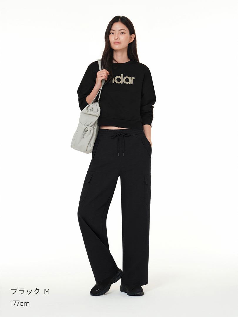Airy Fit 裏起毛 セミワイド カーゴパンツ - andar JAPAN