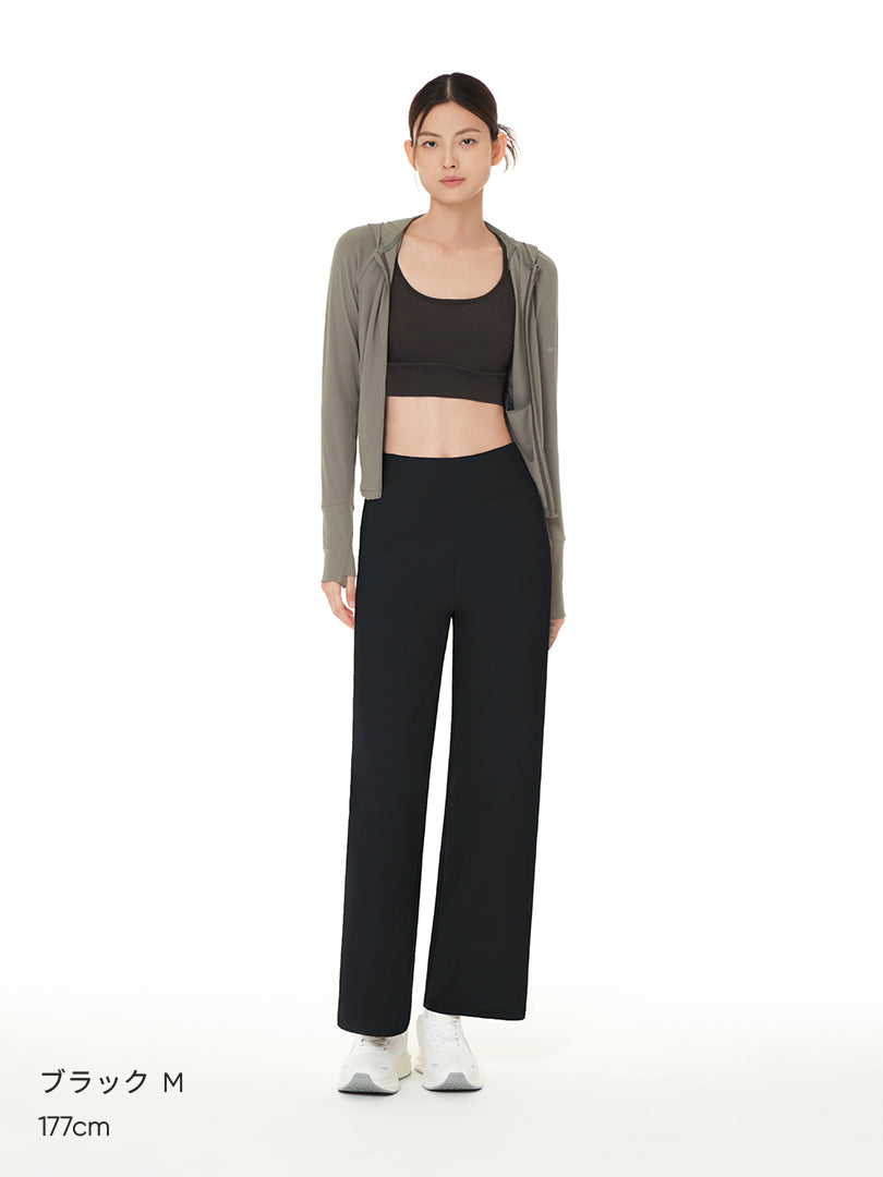 [SET] Daily to office セット (Airywin セミ裏起毛ワイドレギンス+スタンダードフィット Tシャツ) - andar JAPAN